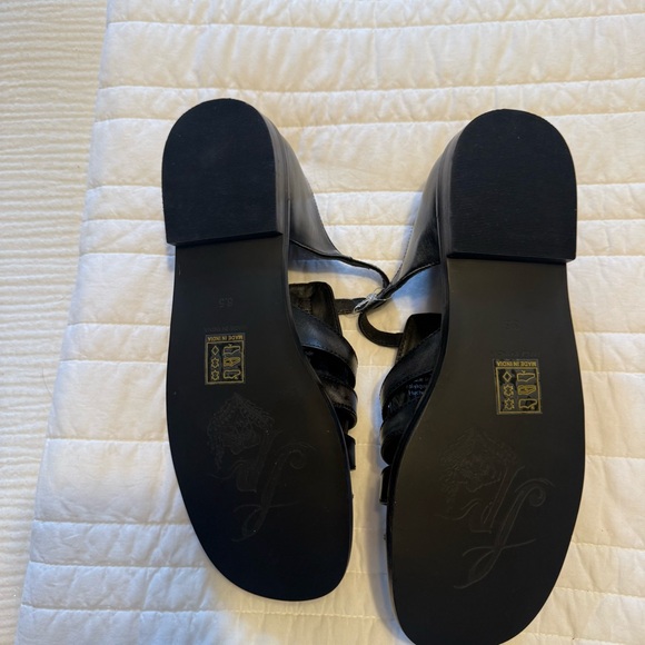 Free People Willow Fisherman Sandals in Black NWT Size 8.5 - Picture 4 of 5